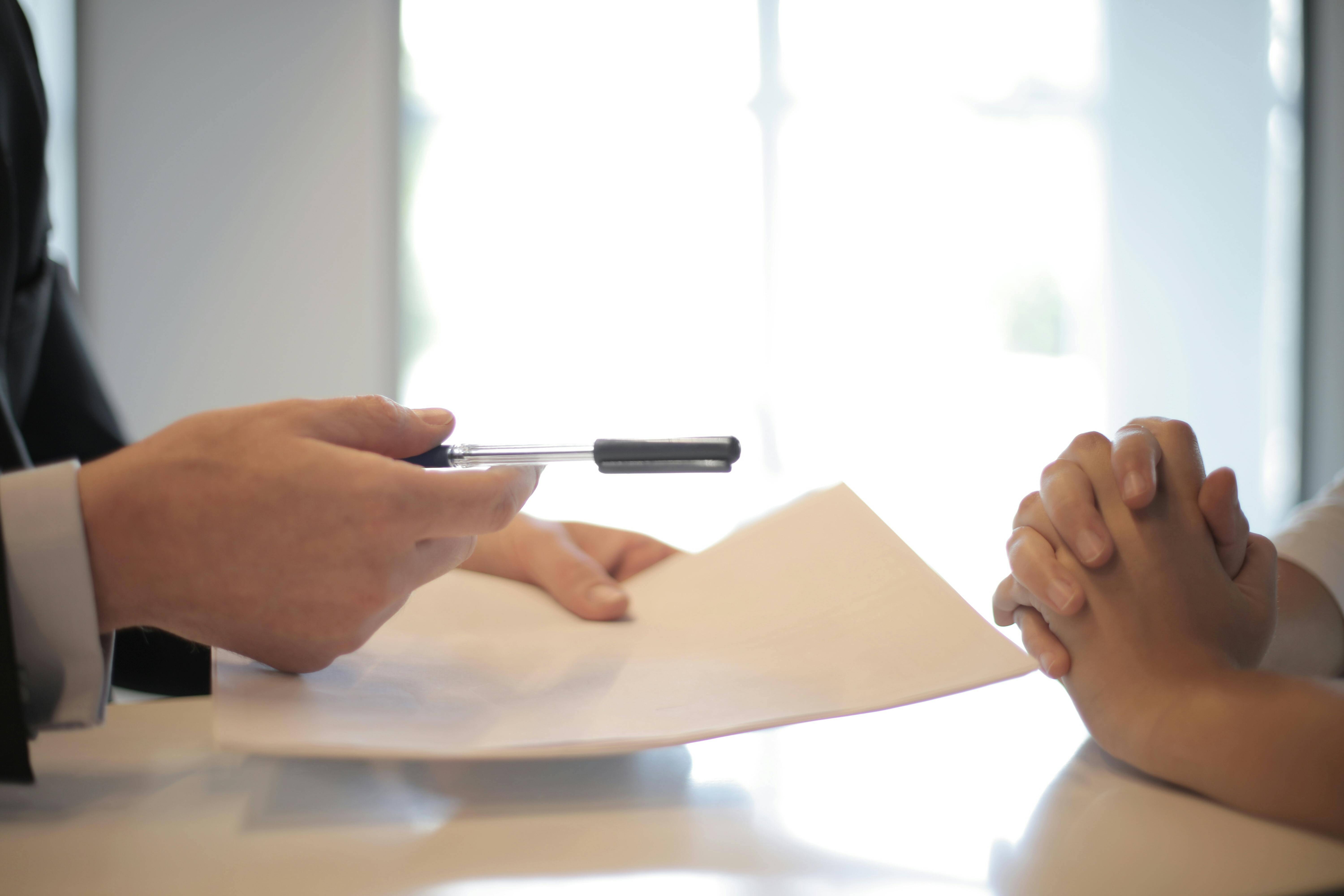 2 people in a meeting